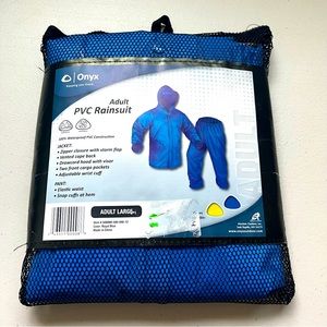 Onyx PVC Adult Size Large RainSuit